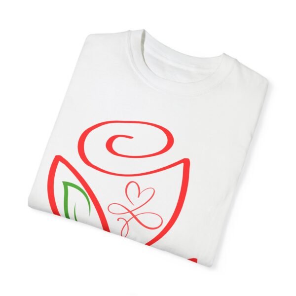 Women Garment-Dyed T-shirt Rose Art - Image 3