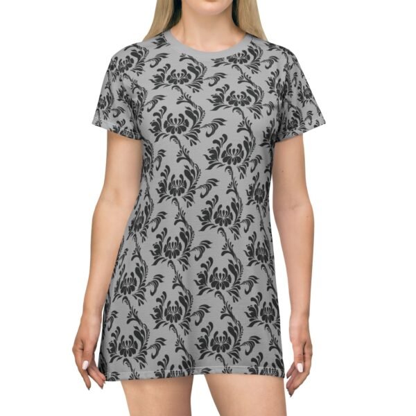 Women T-Shirt Dress Classic Pattern All Over Print