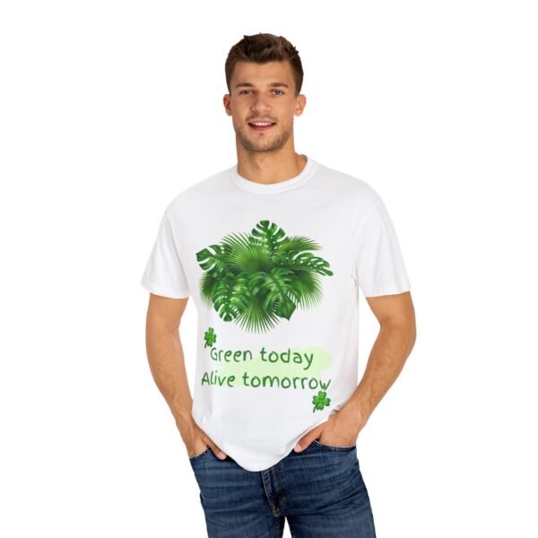 Unisex Garment-Dyed T-shirt Alive Green - Image 4